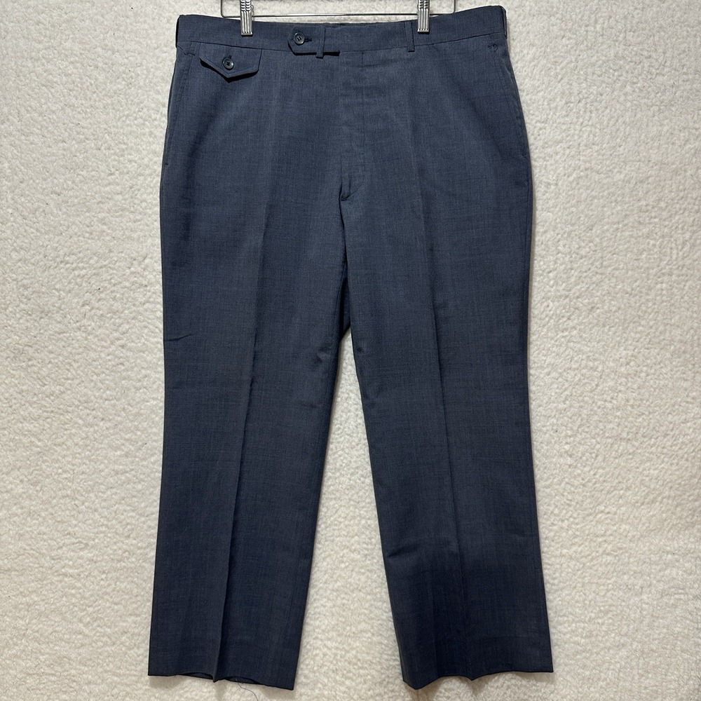 Vintage Givenchy Monsieur Men's‎ Wool Blend Men's Blue Dress Pants Size 38